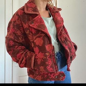 Free People Cropped Boxy Bomber Jacket / Great Fall Coat!